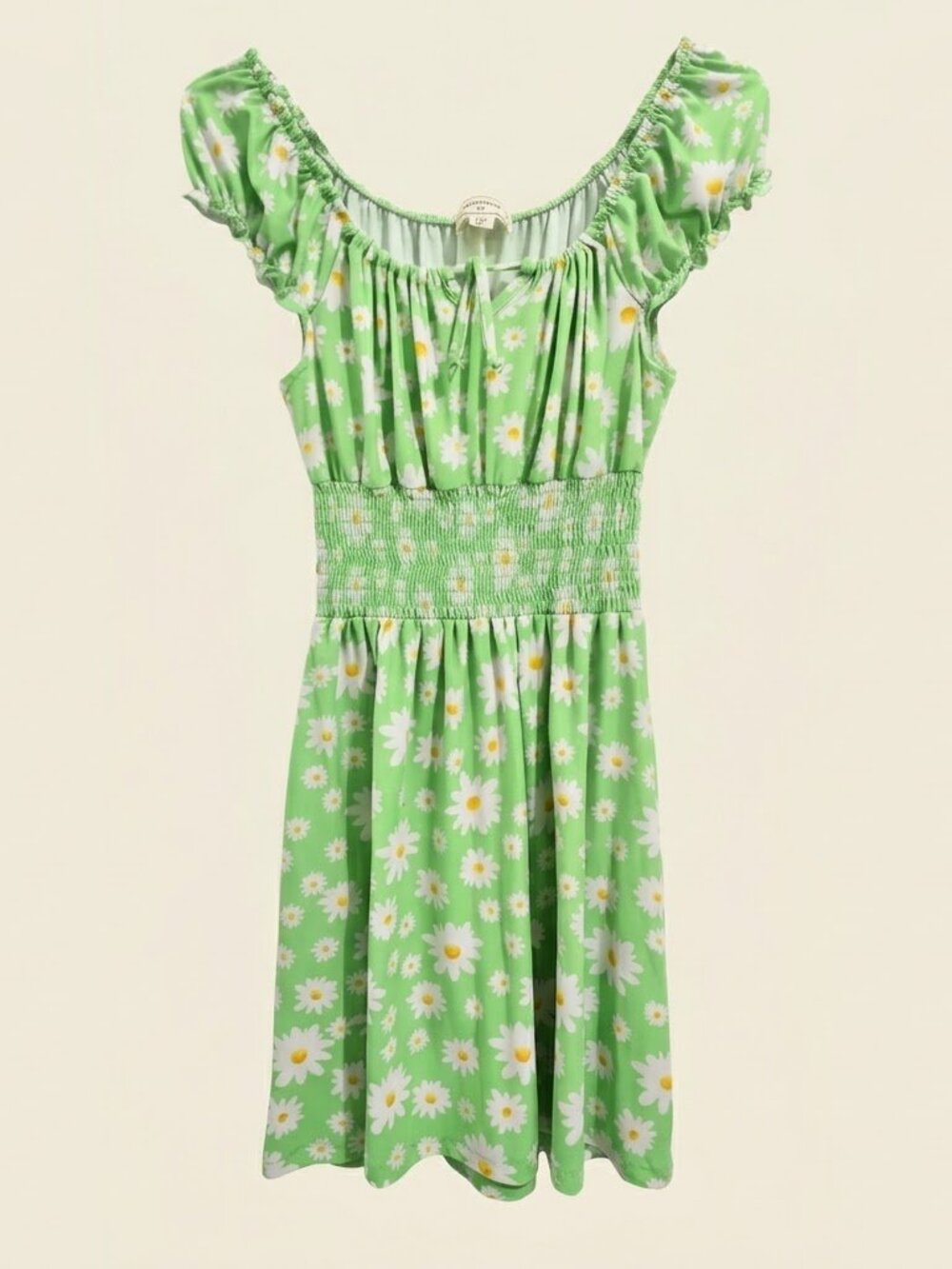 🌺No Comment NY LA Bright Green Floral Mini Dress🌺